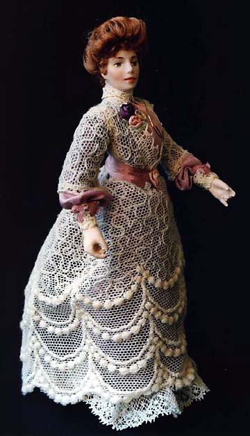 An early Edwardian evening gown